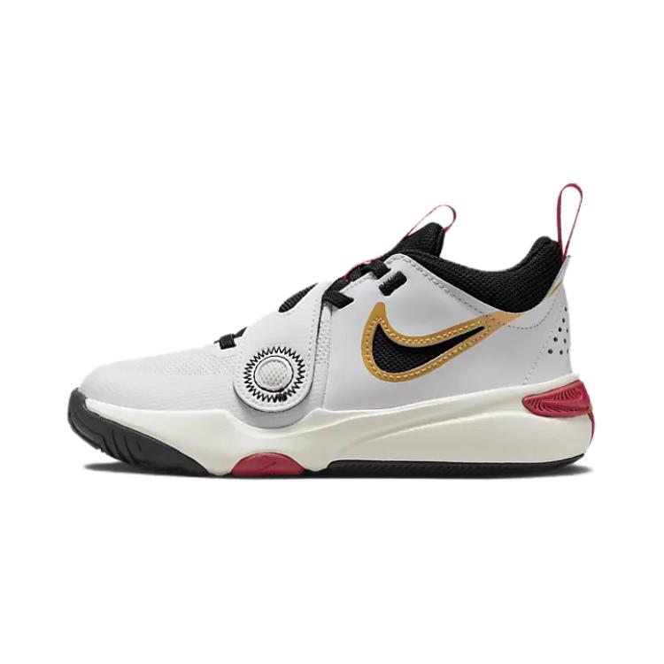 Детские баскетбольные кроссовки Nike Nike Team Hustle D 11 (бело-черно-красные)