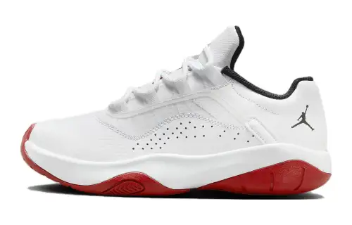 Jordan Air Jordan 11 Low top Basketball Shoes White Red Unisex