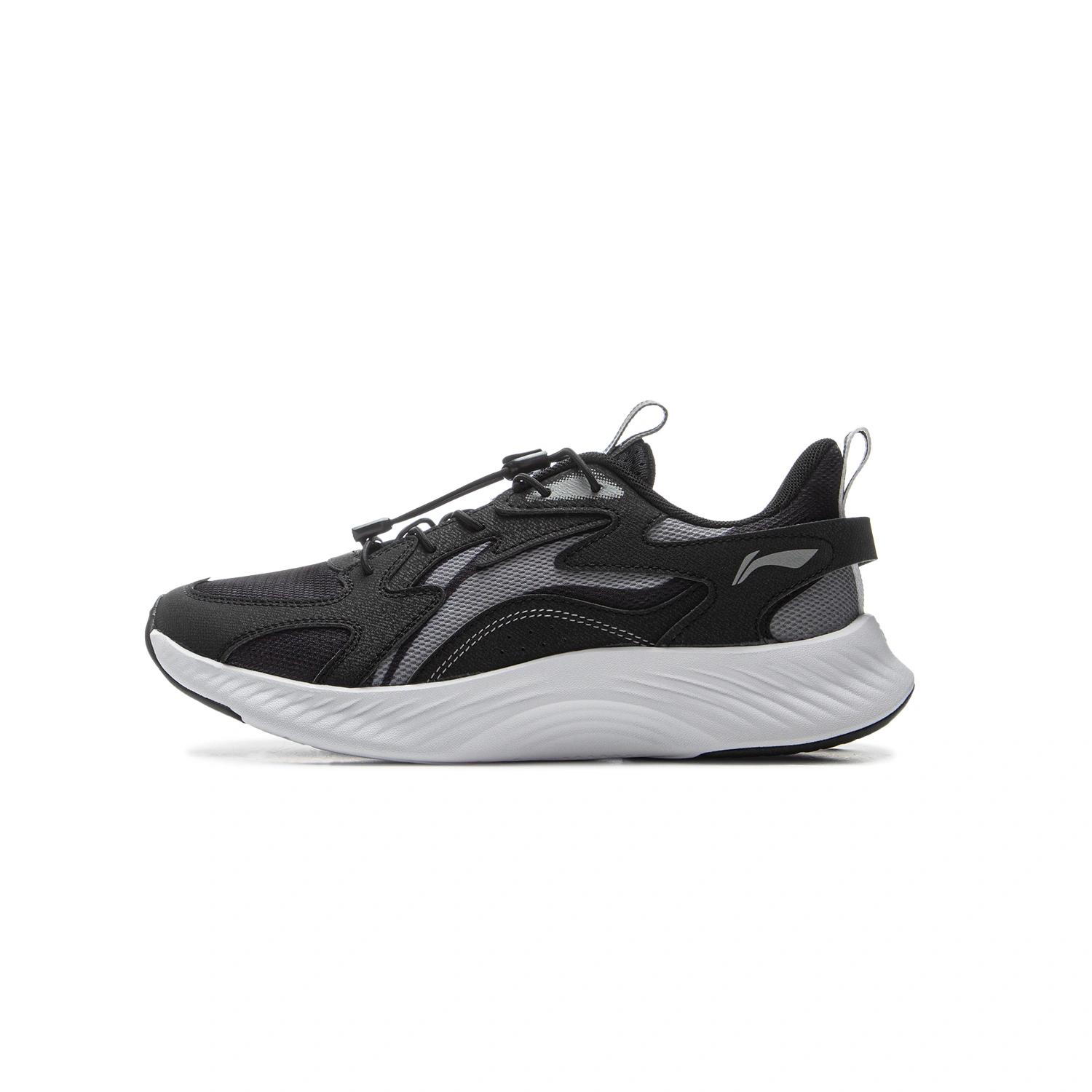 Li Ning children's sports life series, generous, simple, fashionable and comfortable, low-top casual shoes, black and gray, teenagers
