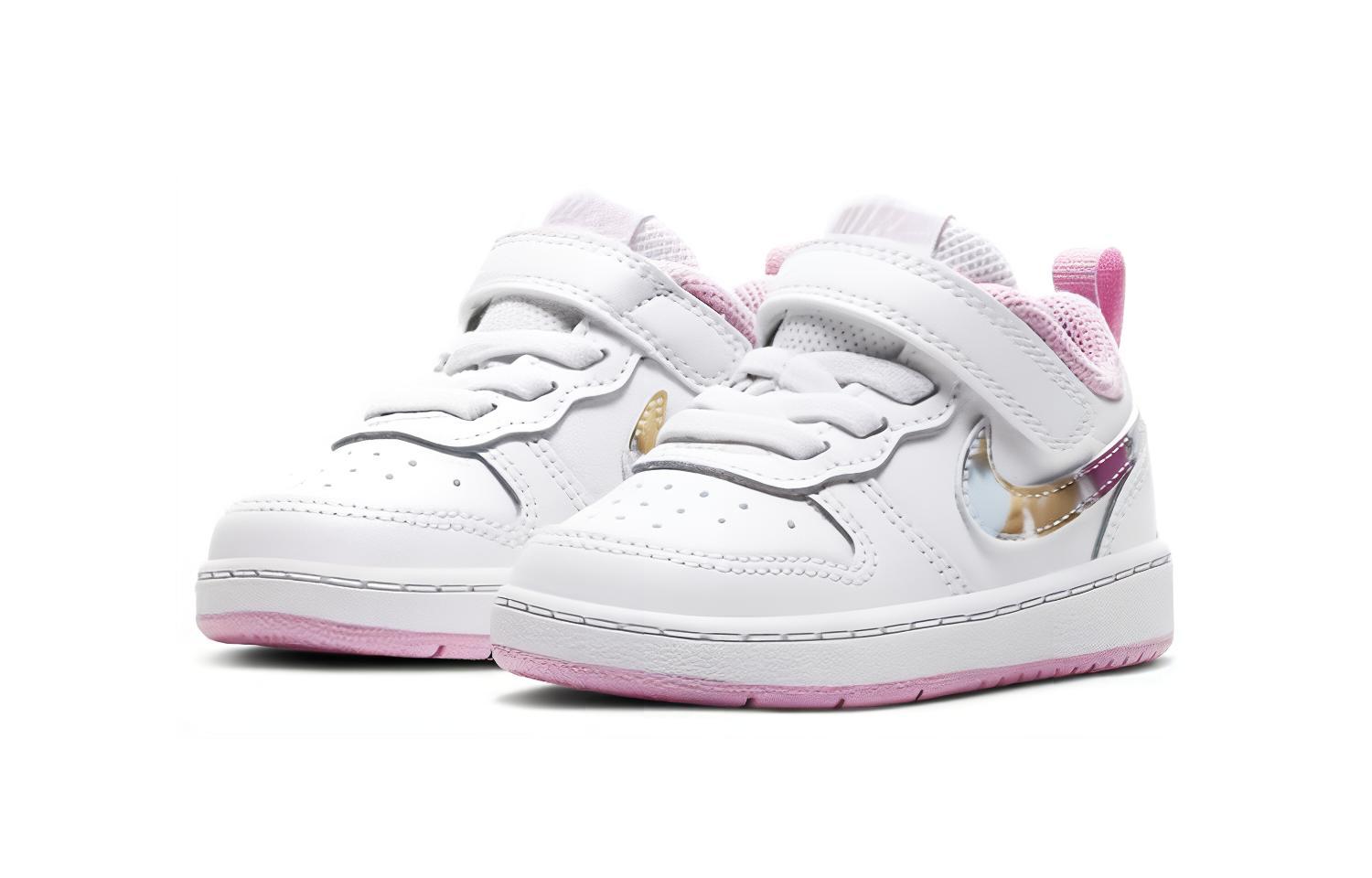 Детские кроссовки Nike Low 2 SE (бело-розовые) — фото 5