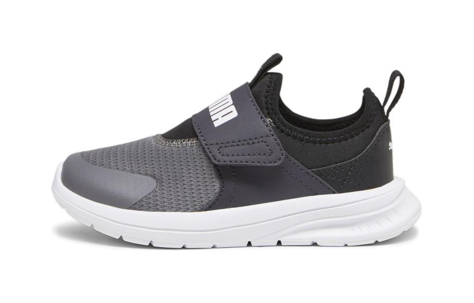 Детские кроссовки PUMA Slip On (серо-черные)