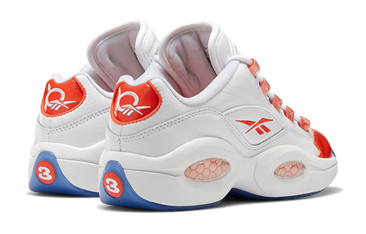 Кроссовки Reebok Question Low-Grade (красно-белые) — фото 5