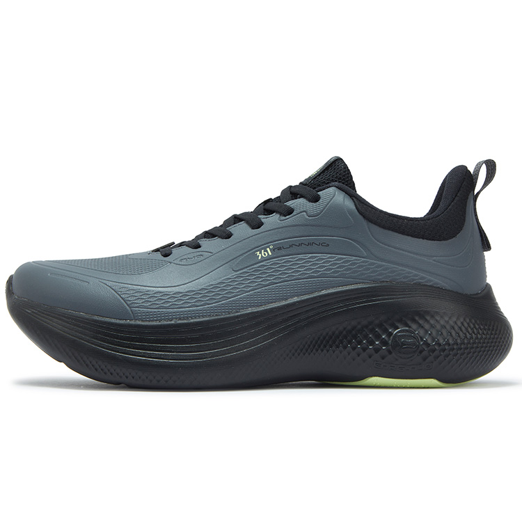 361° Slip Resistant Abrasion Resistant Low top Casual Running Shoes Men’s Gray Black