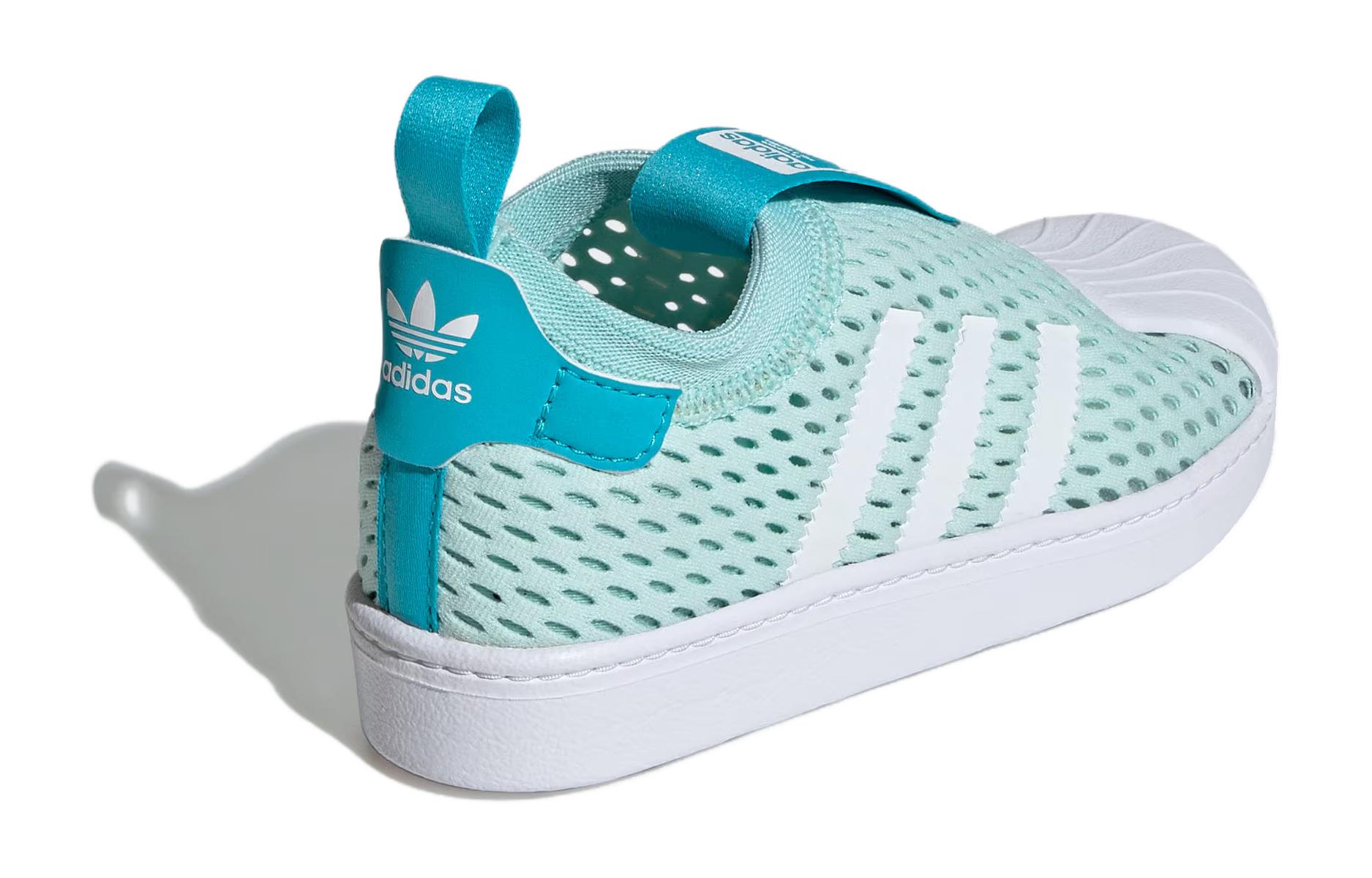 Детские кеды adidas originals SUPERSTAR 360 2.0 (зеленый / синий / белый) — Зелёный / синий / белый — фото 4
