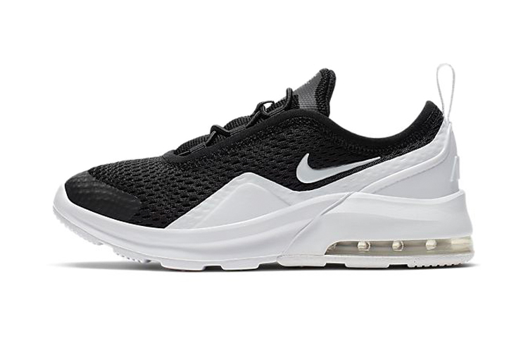 Nike Air Max Motion 2 Comfortable and versatile Breathable Low-top Running Shoes Black and White Small and Medium-sized Children