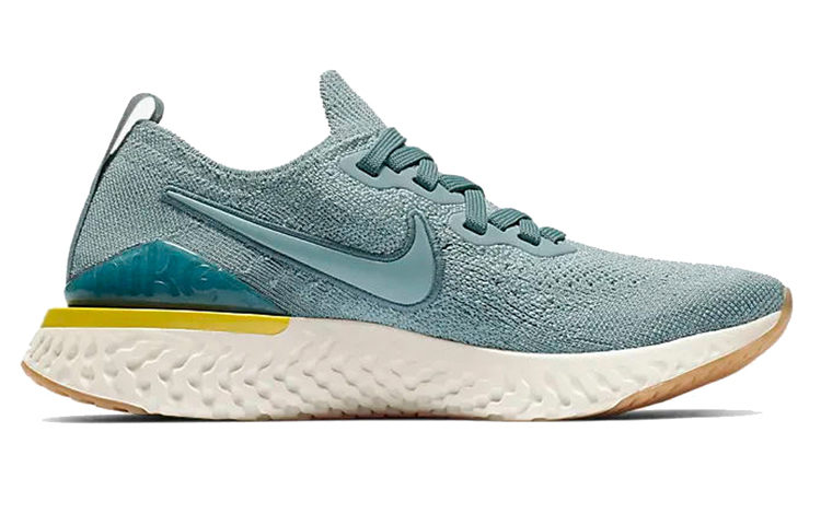 Кроссовки Nike NikeEpic React Flyknit 2 GS (серо-голубые) — Серыйсиний — фото 2