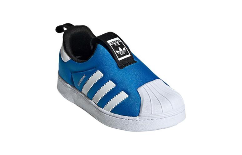 Детские кроссовки adidas originals SUPERSTAR 360 (сине-белые) — Синий / белый — фото 4
