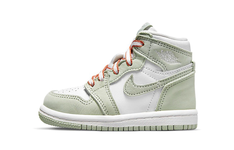 Детские кроссовки Jordan Air Jordan 1 Retro High OG "Seafoam" (фисташково-белые)