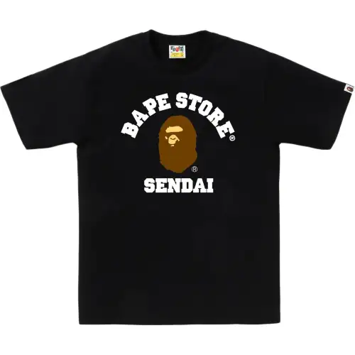 A BATHING APE Store limited series SS26 Japanese limited series Sendai Gakuin ape head round neck short-sleeved T-shirt, same style for men and women