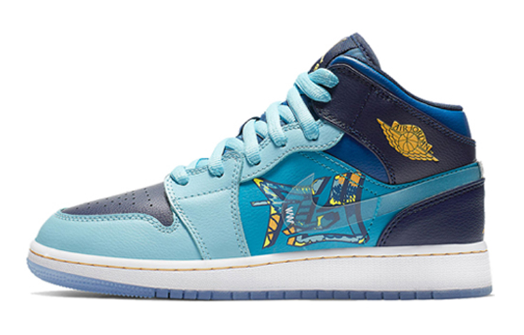 Кроссовки Jordan Air Jordan 1 Mid Fly (синий) — фото 4