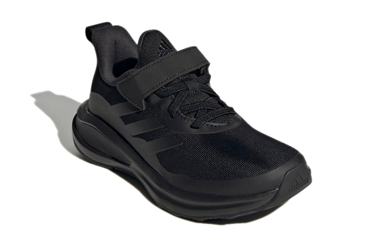 Детские кроссовки adidas Fortarun Elastic Lace Top Strap K (черные) — Чёрный — фото 4