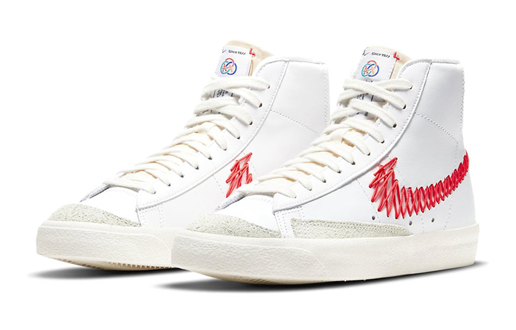 Кеды Nike NikeBlazer CNY GS (бело-красный) — фото 5