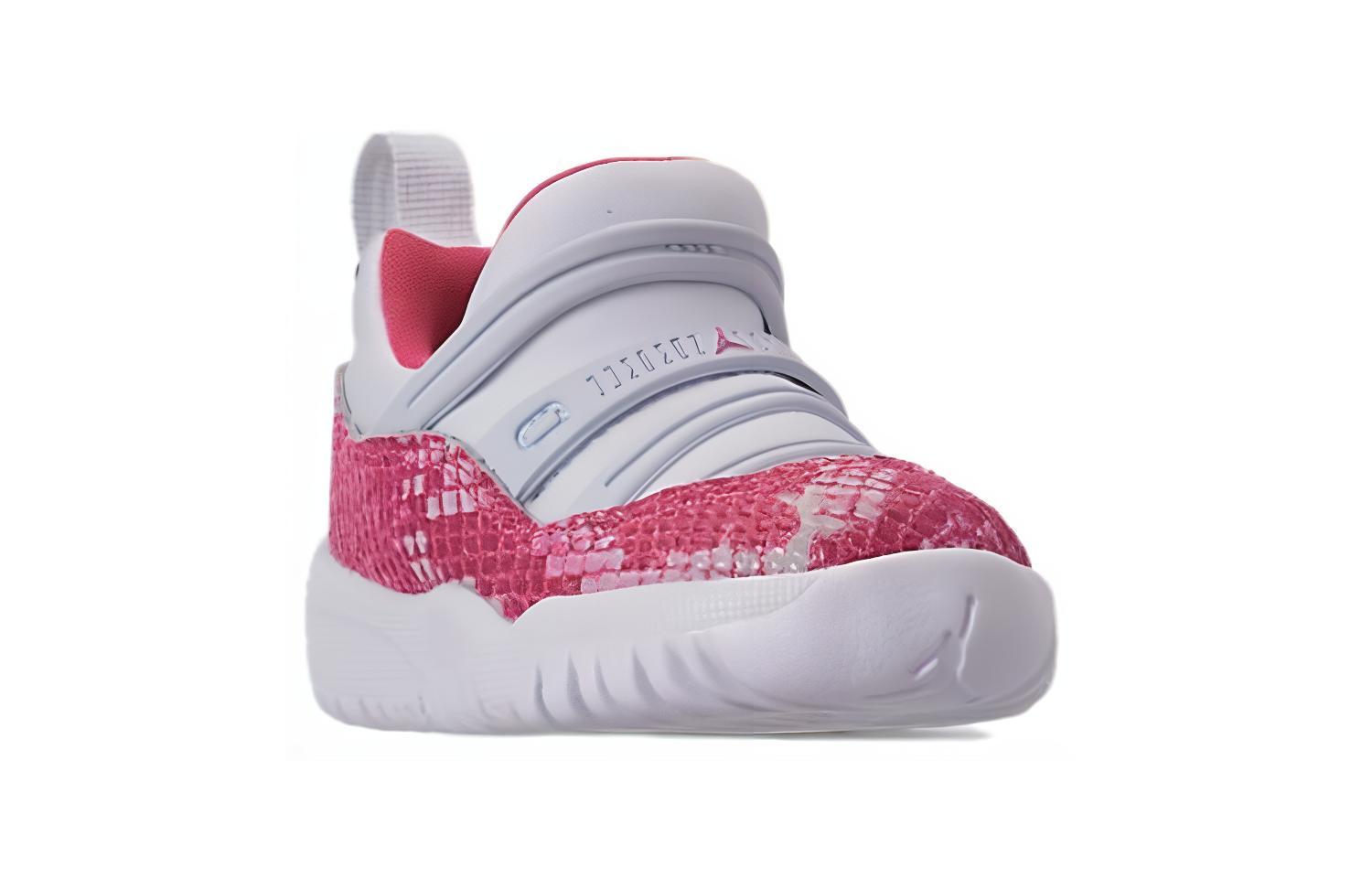 Детские кроссовки Jordan Air Jordan 11 Retro Little Flex (белый / розовый) — фото 5