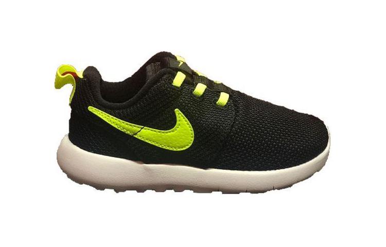 Детские кроссовки Nike Roshe One (черно-зеленые) — фото 3
