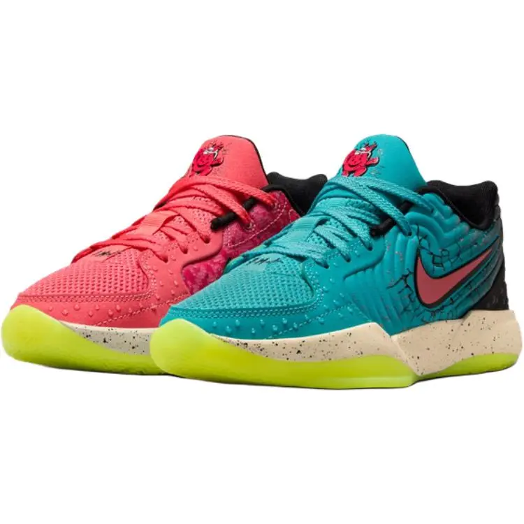 Kool Aid x Nike Ja Morant 2 Slip Resistant Abrasion Resistant Low top Children's Basketball Shoes Red Blue