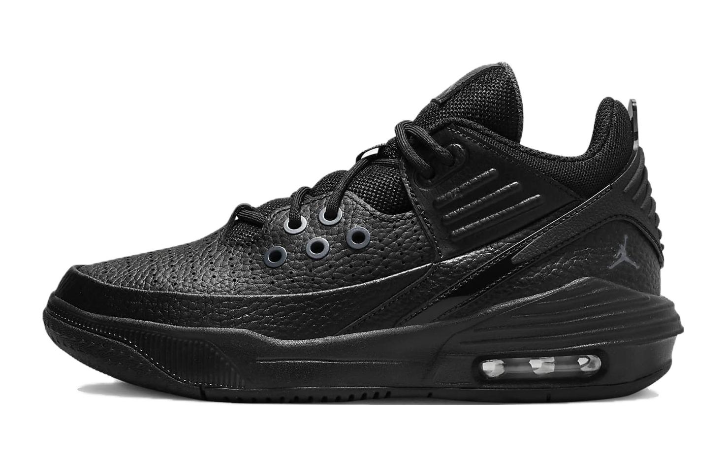 Jordan Max Aura 5 Slip Resistant Cushioning Abrasion Resistant Mid top Basketball Shoes Black Unisex