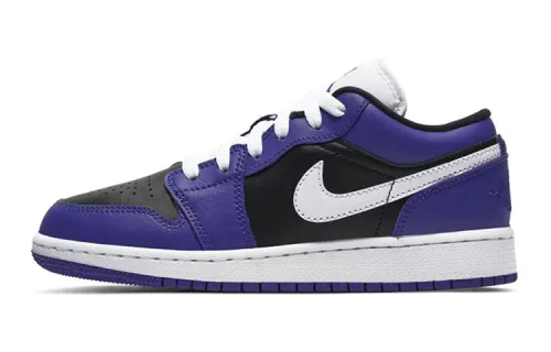 Jordan 1 Low Court Purple Black GS