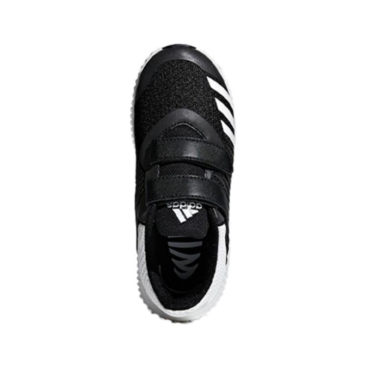Детские кроссовки adidas Fortarun Wide Cf (черно-белые) — Чёрный / белый — фото 6