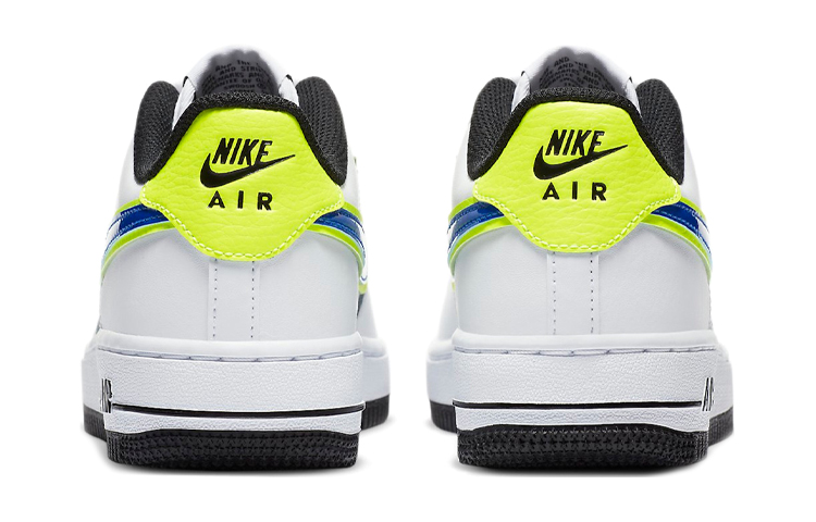 Кеды Nike NikeAir Force 1 07 (бело-сине-желтые) — фото 5