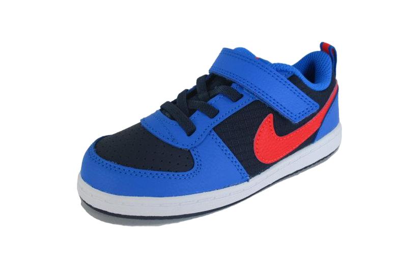 Детские кеды Nike Court Borough (сине-красно-черные) — Синий / красный / чёрный — фото 5