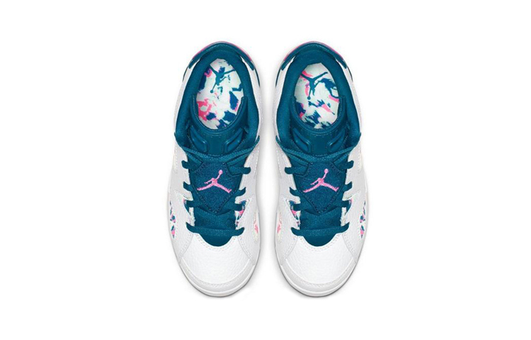 Кроссовки Jordan Air Jordan 6 (бело-фиолетовые) — фото 4