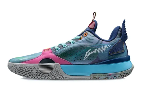 LiNing Li Ning City 10 non-slip shock-absorbing wear-resistant low-top basketball shoes navy blue youth