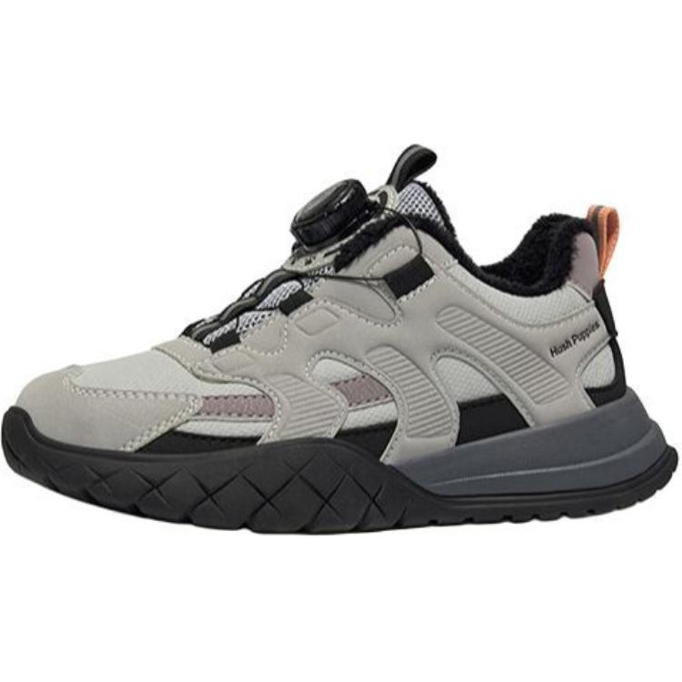 Hush Puppies children's shoes children's sports shoes boys' cotton shoes winter soft sole plus velvet warm outdoor hiking casual shoes