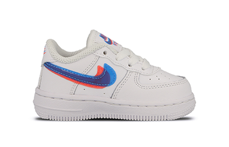 Детские кроссовки Nike Air Force 1 (красно-сине-белые) — Красный / синий / белый — фото 4