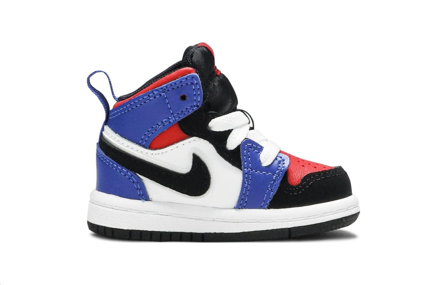 Детские кроссовки Jordan Air Jordan 1 Mid Top 3 (красный / синий) — фото 3