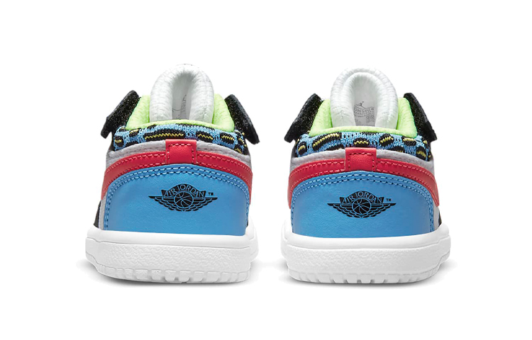 Кроссовки Jordan Air Jordan 1 (черный / желтый / синий) — Чёрный / жёлтый / синий — фото 6