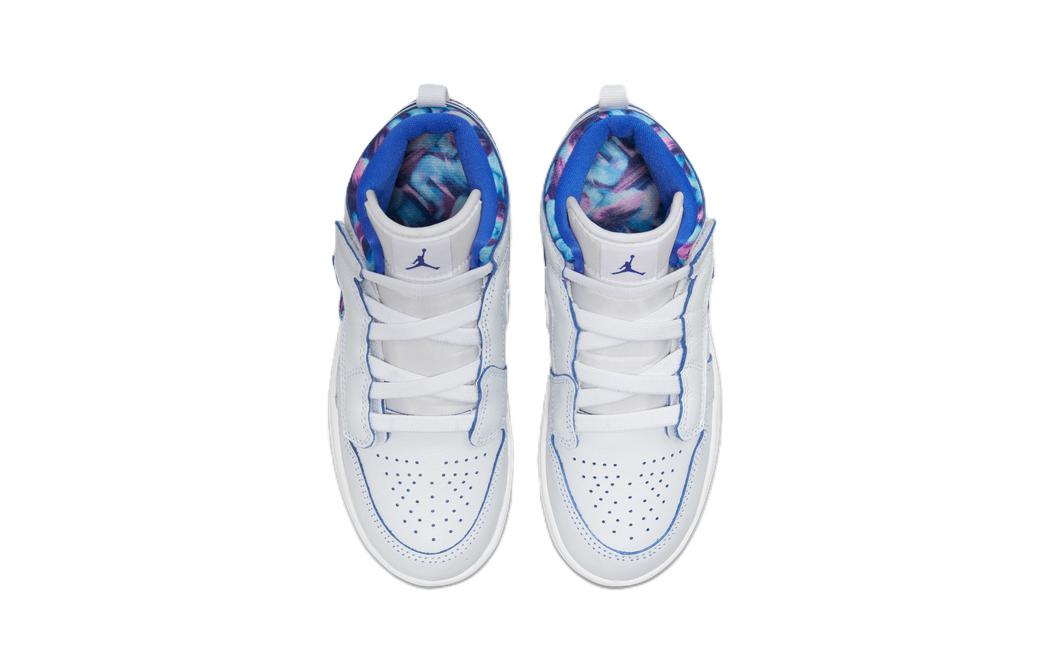 Детские кроссовки Jordan Air Jordan 1 mid alt se (бело-синий) — 白色/皇家蓝/黑 — фото 5