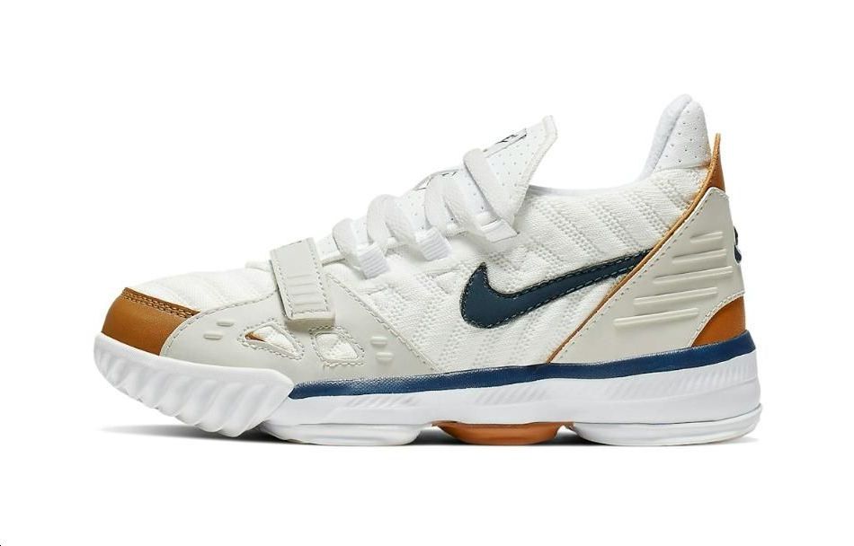 Кроссовки Nike NikeLebron 16 (бело-коричневые)