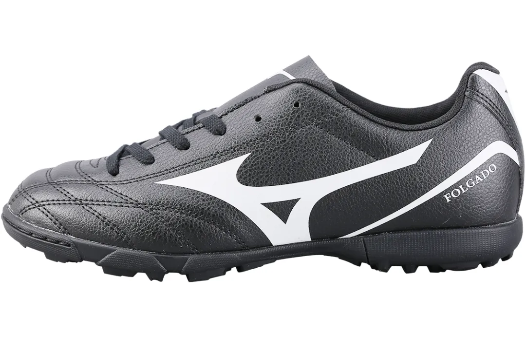 Mizuno Potrero Wide Jr.as Slip Resistant Cushioning Abrasion Resistant Low top Kids' Soccer Shoes Black White