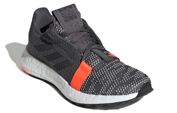 Детские кроссовки adidas Senseboost Go J (серо-черно-красный) — фото 3