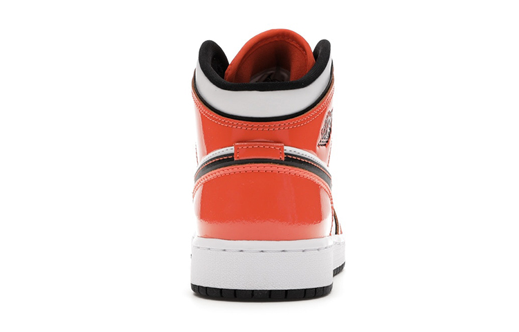 Кеды Jordan JordanAir 1 Mid (бело-оранжевые) — фото 6