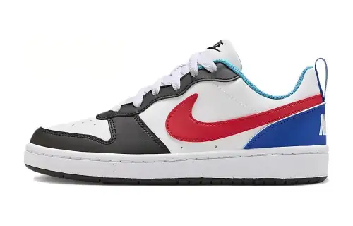 Nike Court Borough Synthetic Leather Low top Skateboard Shoes Black Red Blue Unisex