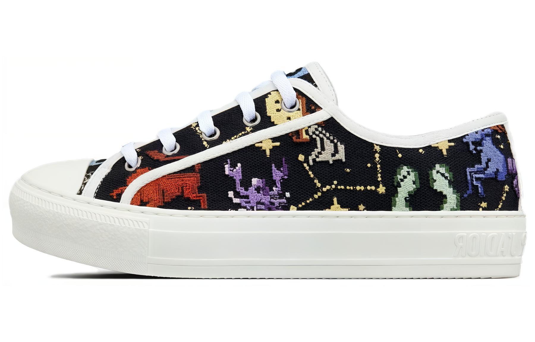 DIOR Walk'n'Dior Platform Shoes Low top Skateboard Shoes Women's Black