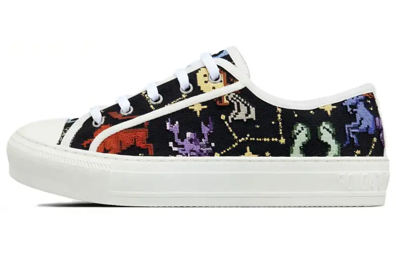 DIOR Walk'n'Dior Platform Shoes Low top Skateboard Shoes Women's Black