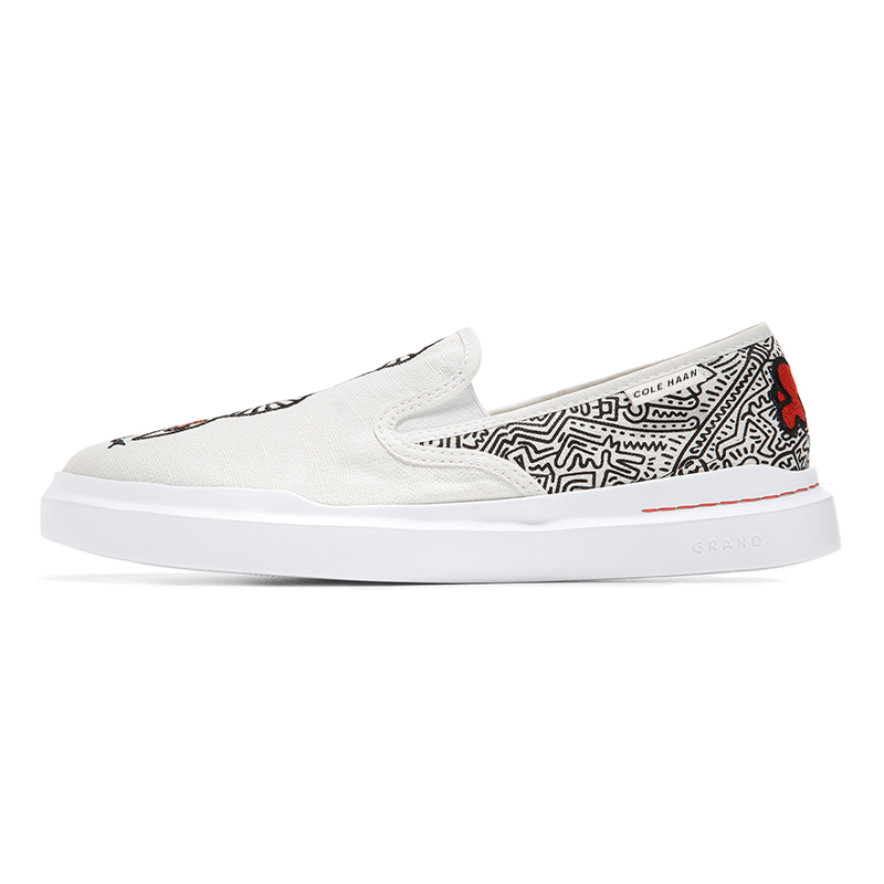 COLE HAAN Gehan x Keith Haring/Keith Haring Street Art Graffiti Trend Low-top Canvas Shoes Men's