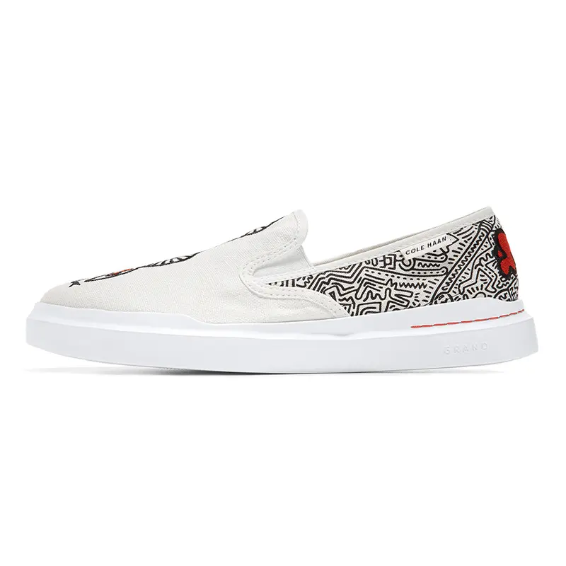 COLE HAAN Gehan x Keith Haring/Keith Haring Street Art Graffiti Trend Low-top Canvas Shoes Men's