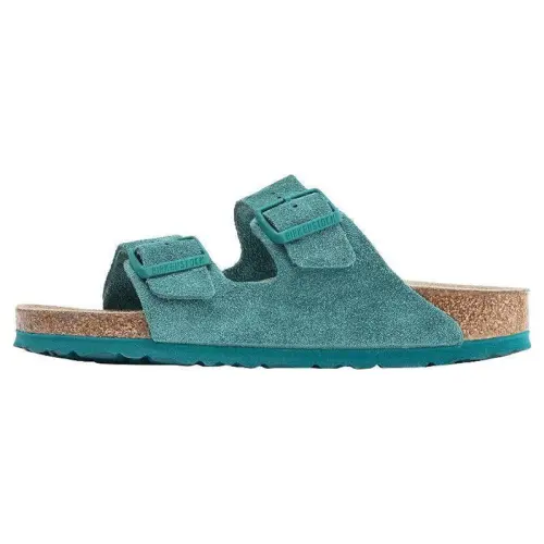 Birkenstock Arizona Soft Footbed Slide Slippers Women's Dark Cyan