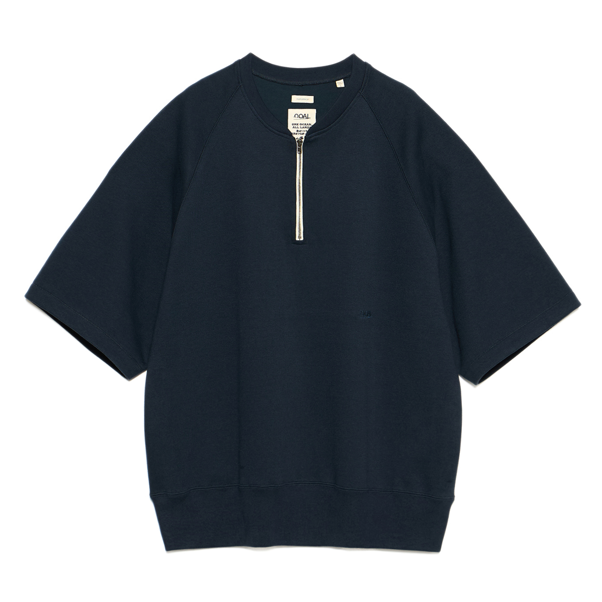 Худи nanamica nanamica SS26 Harf Zip Sweat (морской синий)