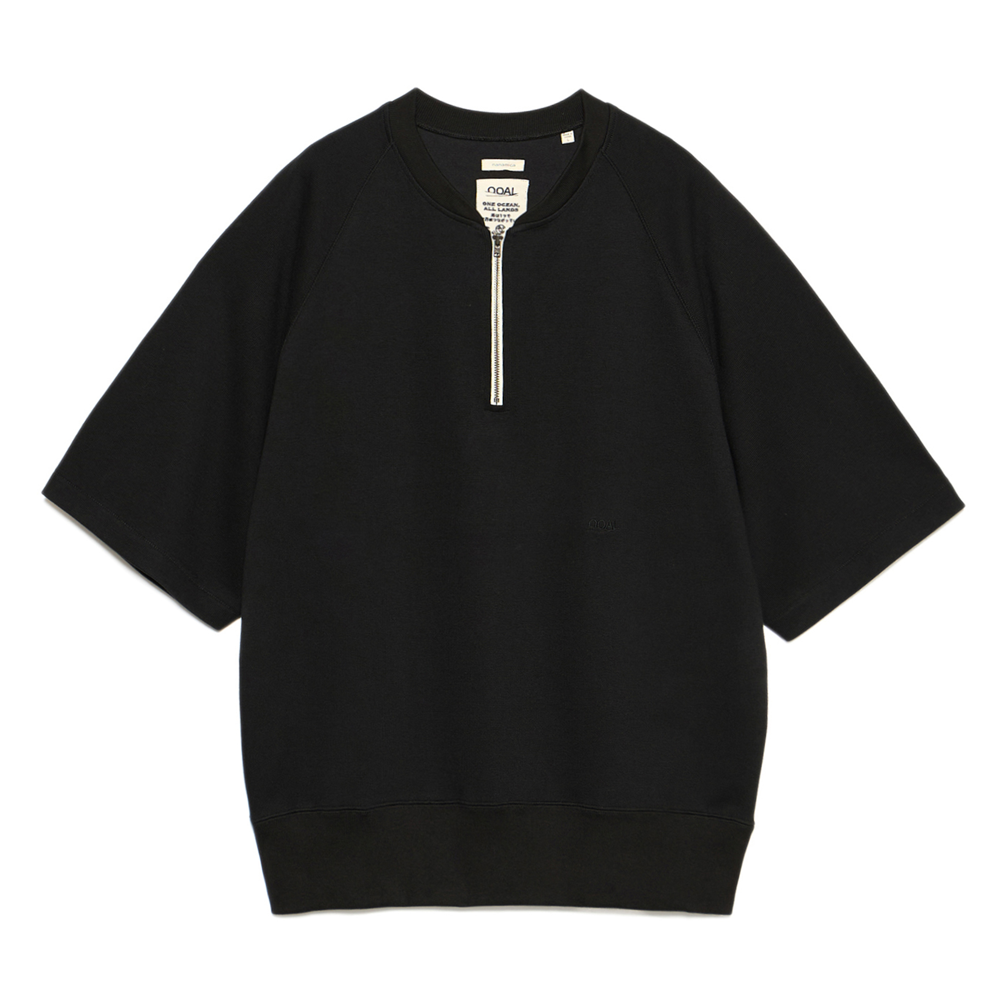 Худи nanamica SS26 Harf Zip Sweat (черное)
