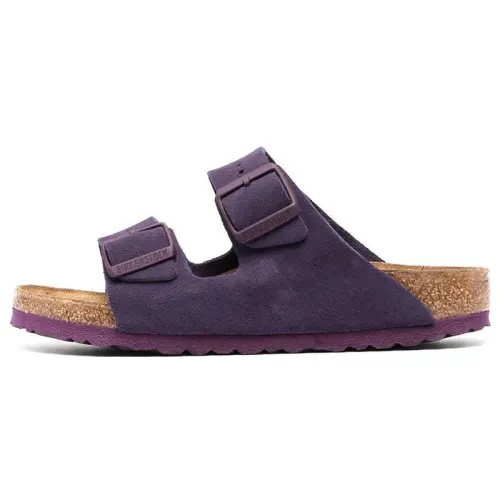 Birkenstock Arizona Soft Footbed Suede Leather Narrow Fit Sandals 'Wine' Women's