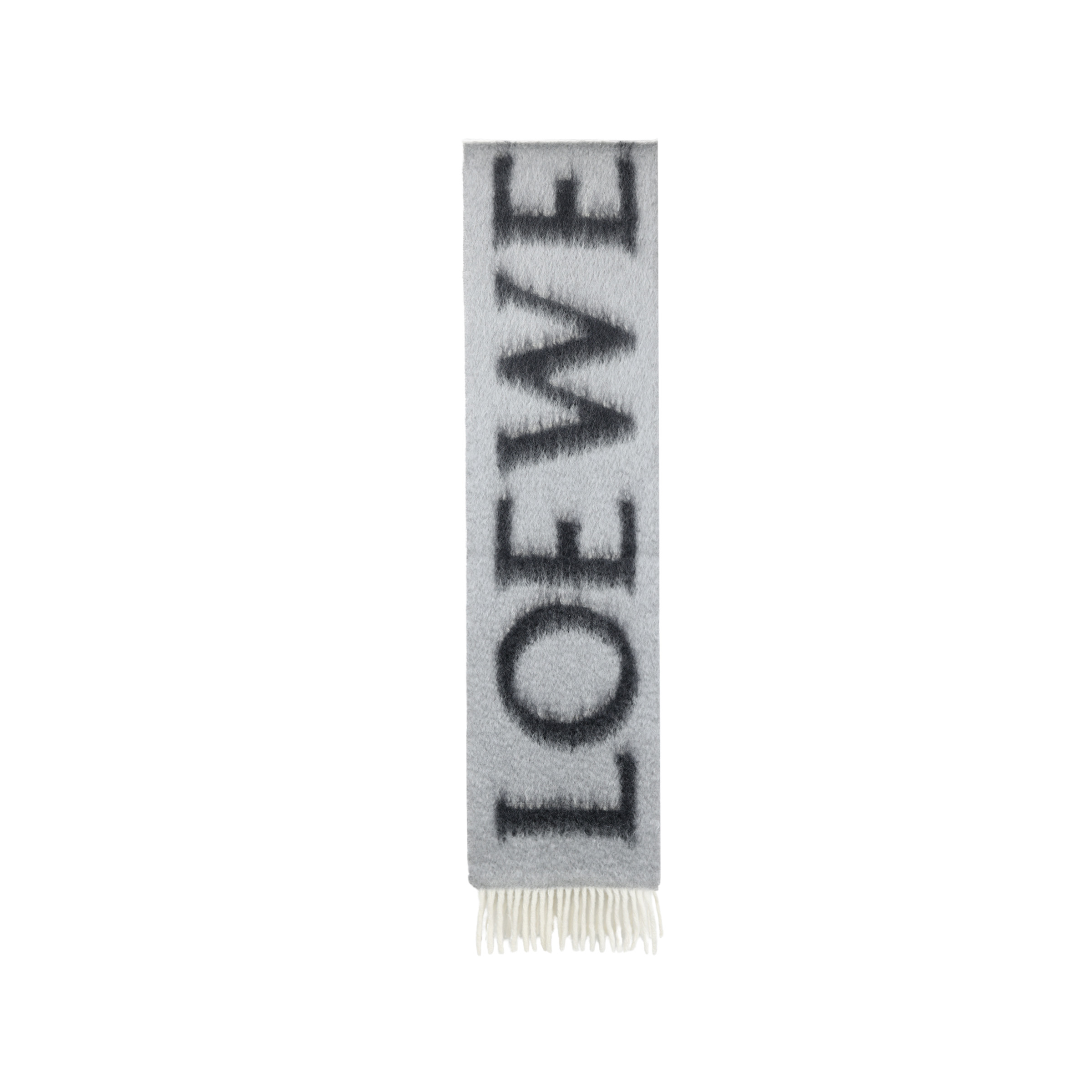 LOEWE Loewe tassel decoration wool mohair polyamide calfskin wool scarf men's multi-color