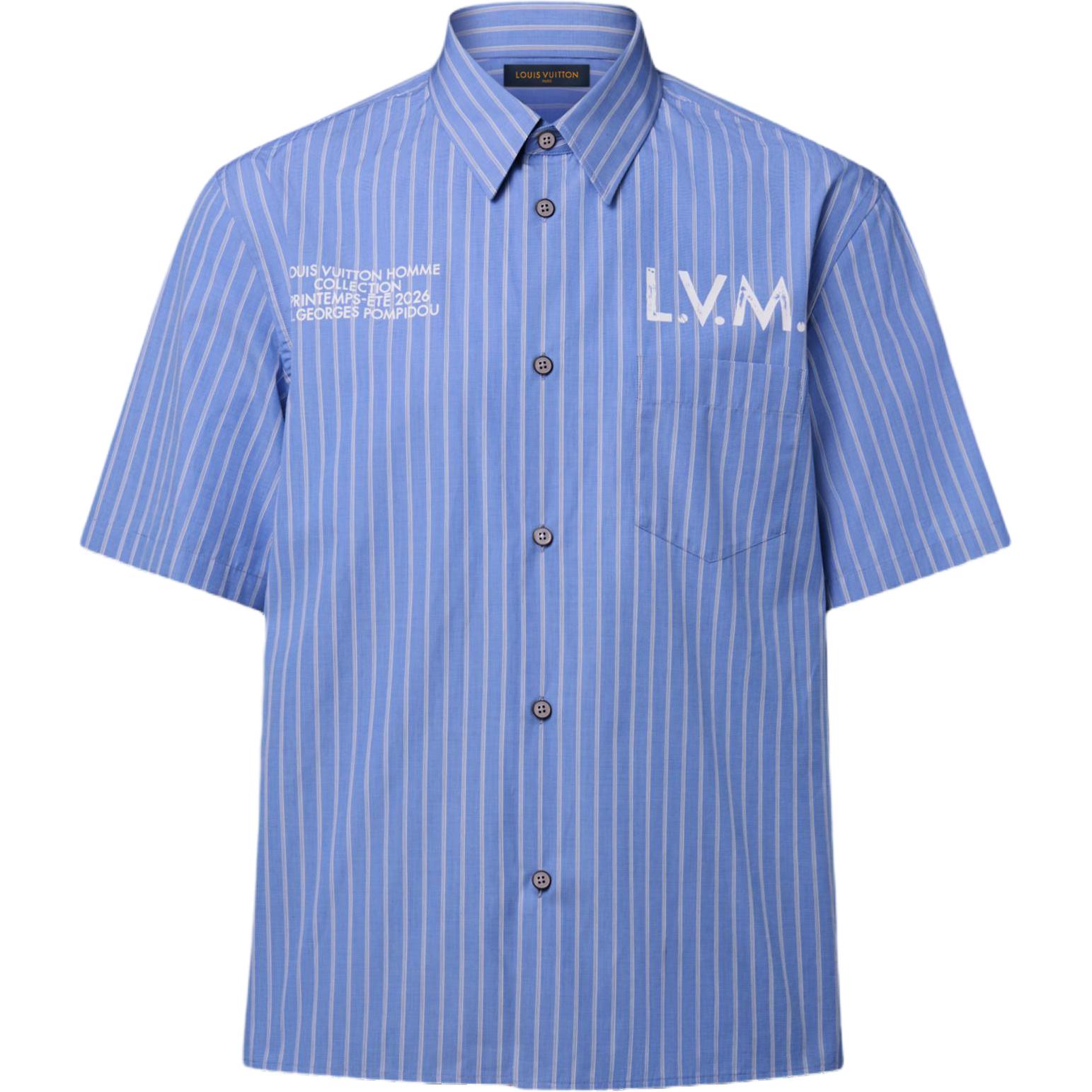 Мужская рубашка Louis Vuitton SS26 Jacquard (полосатая)