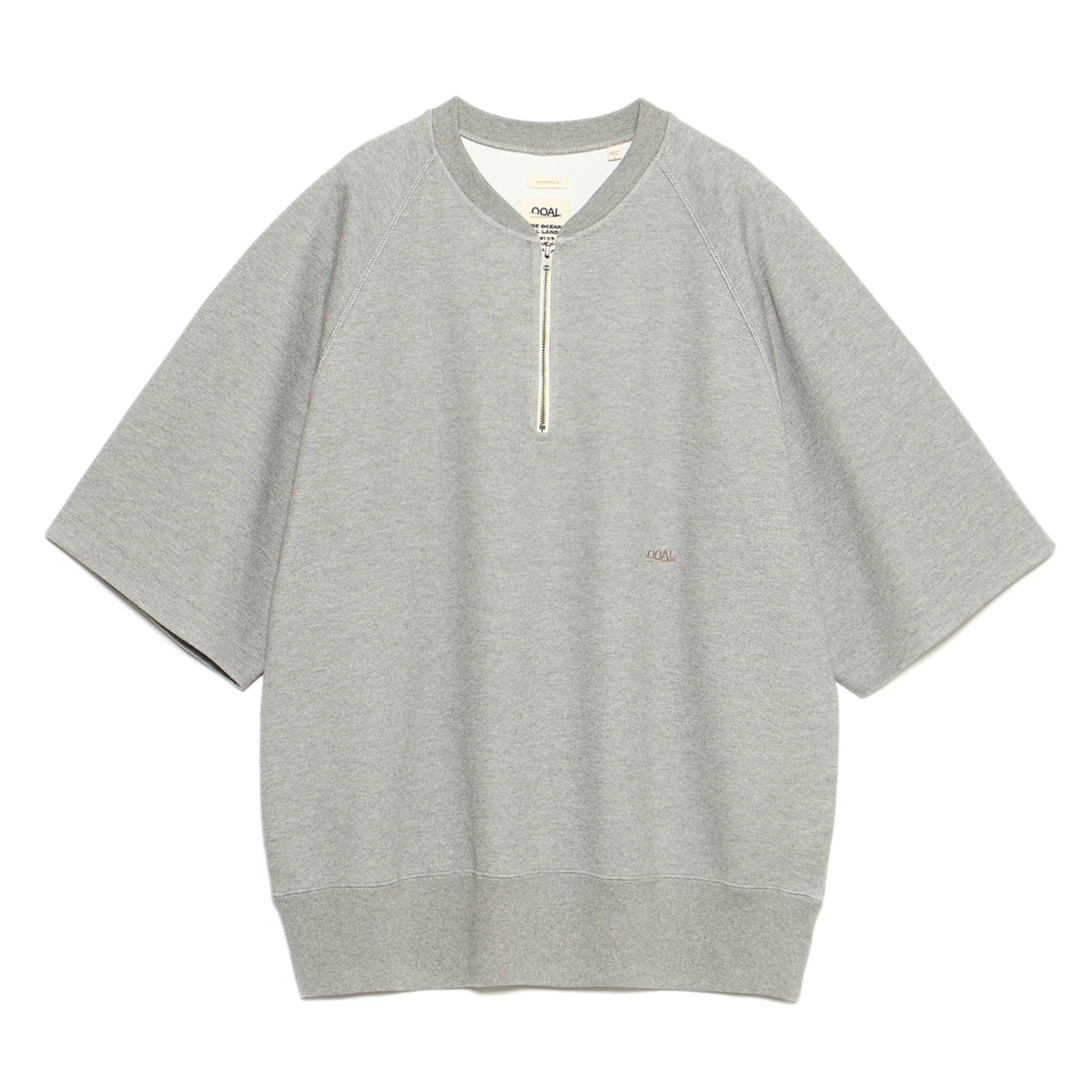 Худи nanamica nanamica SS26 Harf Zip Sweat (серое)