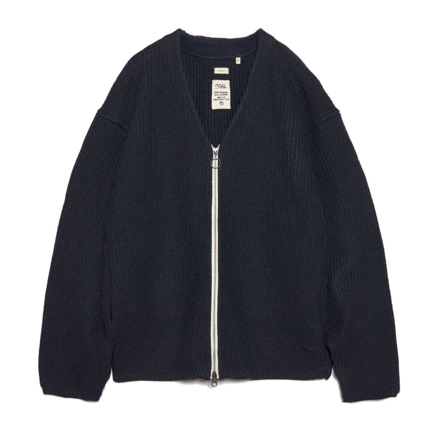 Кардиган nanamica nanamica SS26 5G Zip Cardigan V (черный)