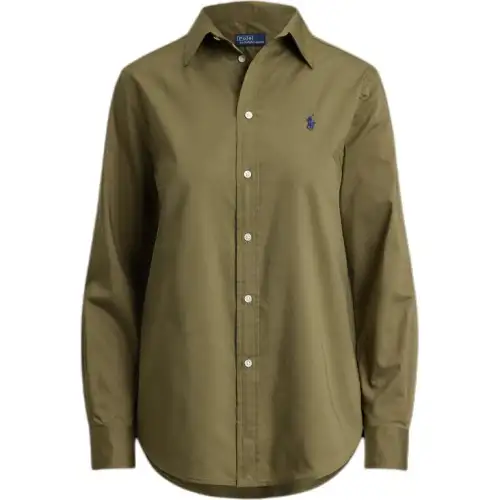 Polo Ralph Lauren Pony, long-sleeve, classic green shirt, with embroidery, loose straight fit