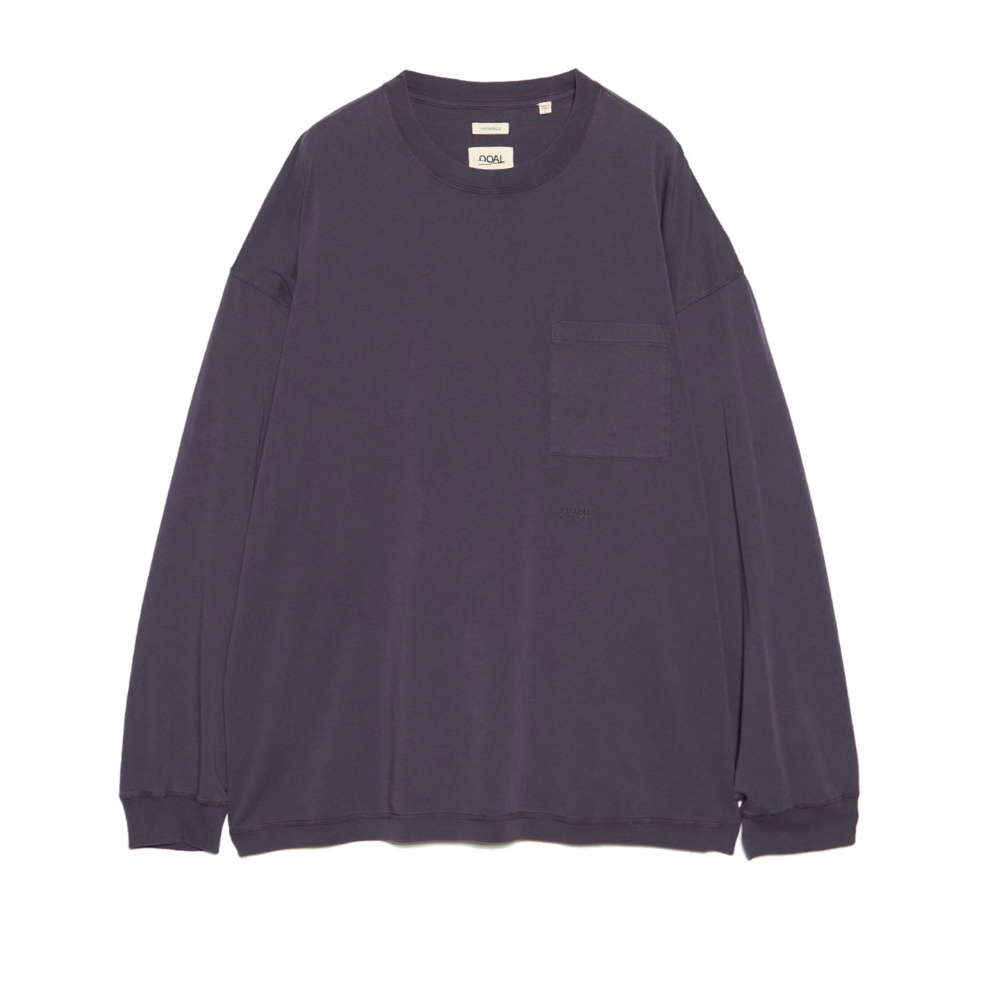 Мужская футболка nanamica SS26 OOAL L/S Pocket Tee (серая)